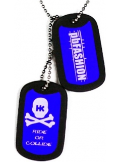 PENDENTIF DOG TAGS HK ARMY BLEU