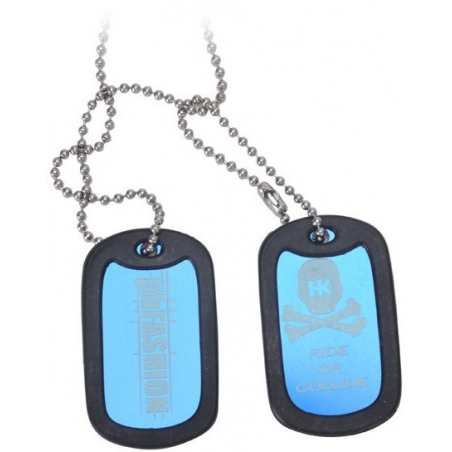 PENDENTIF DOG TAGS HK ARMY BLEU