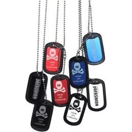 PENDENTIF DOG TAGS HK ARMY BLEU