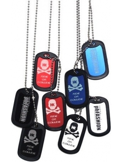 PENDENTIF DOG TAGS HK ARMY BLEU