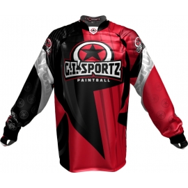 JERSEY G.I. SPORTZ CHARGER PADDED PRO ROUGE/NOIR