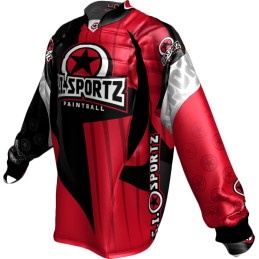 JERSEY G.I. SPORTZ CHARGER PADDED PRO ROUGE/NOIR