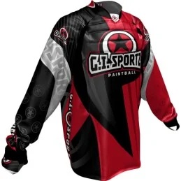 JERSEY G.I. SPORTZ CHARGER PADDED PRO ROUGE/NOIR