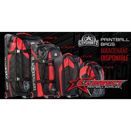 ROLLING BAG GI SPORTZ FLY'R NOIR/ROUGE (21")