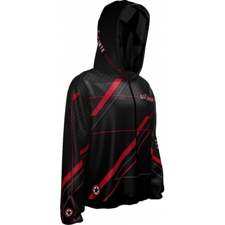 HOODIE GI SPORTZ TRACKER ROUGE/NOIR