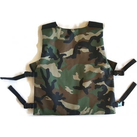 PLASTRON MULTI-POCHES CAMO WOODLAND