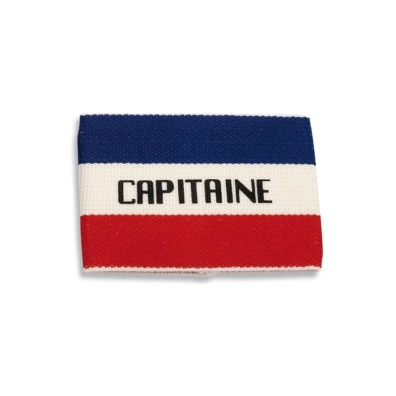 BRASSARD DE CAPITAINE ELASTIQUE BLEU/BLANC/ROUGE