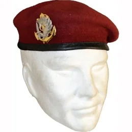 BÉRET MILITAIRE PARACHUTISTE ROUGE OCCASION