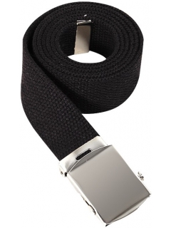 CEINTURE MILITAIRE NOIR (Boucle argentée)