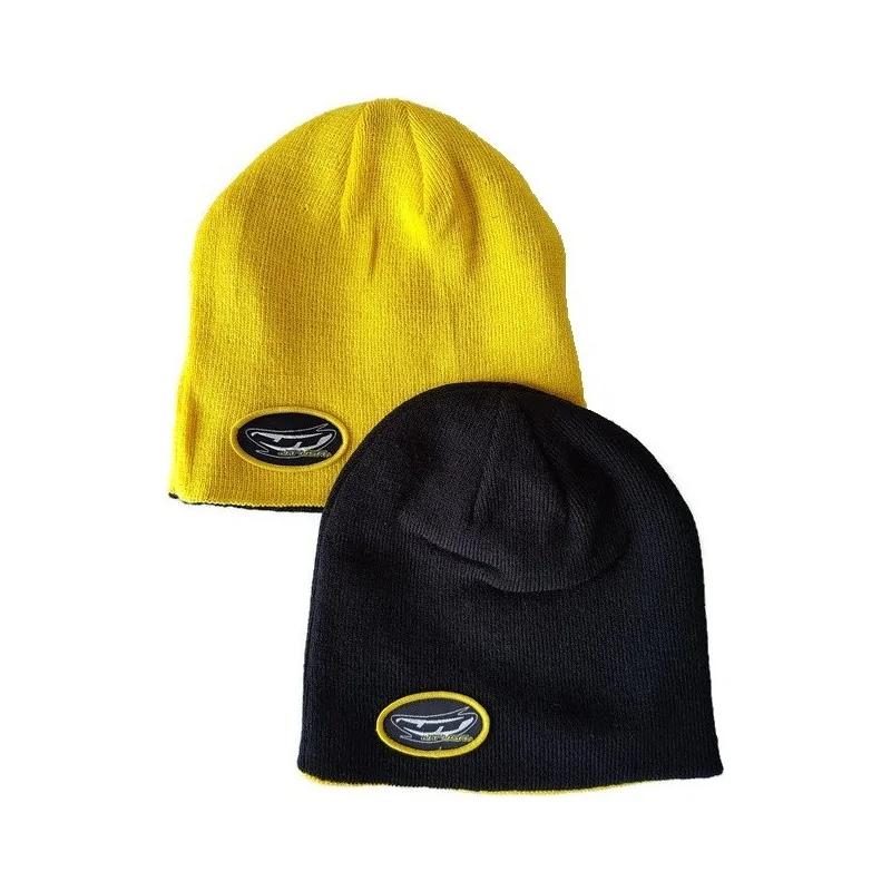 BONNET JT REVERSIBLE NOIR/JAUNE