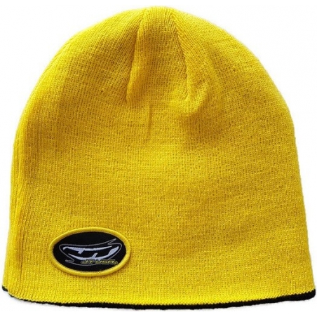 BONNET JT REVERSIBLE NOIR/JAUNE