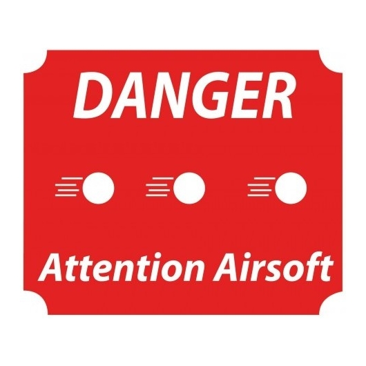 PANNEAU DANGER ATTENTION AIRSOFT