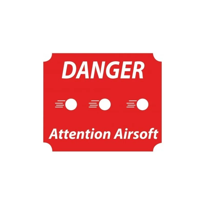 PANNEAU DANGER ATTENTION AIRSOFT