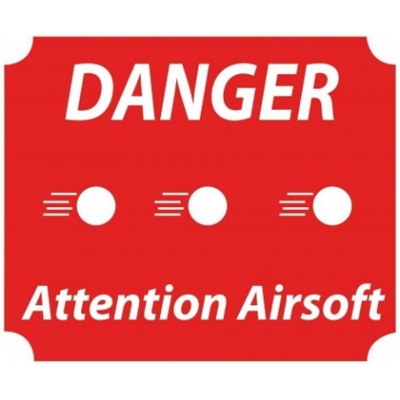 PANNEAU DANGER ATTENTION AIRSOFT