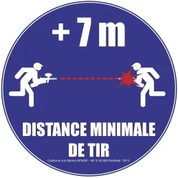 PANNEAU NF DISTANCE DE TIR BLEU