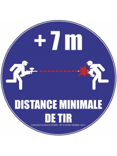 PANNEAU NF DISTANCE DE TIR BLEU