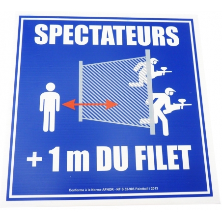 PANNEAU NF DISTANCE SPECTATEURS BLEU