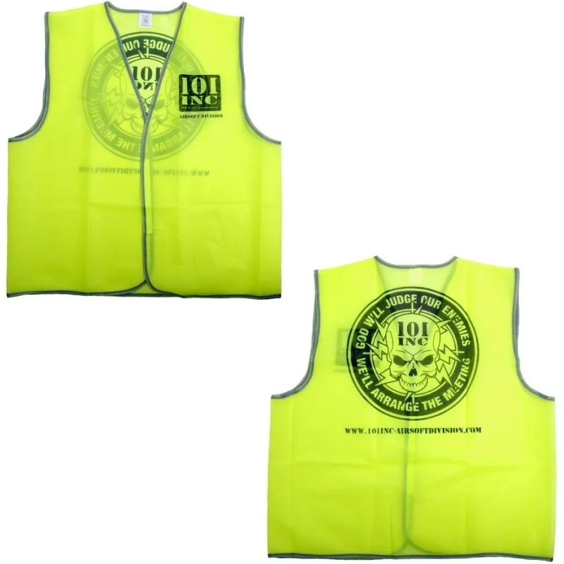 GILET DE SÉCURITÉ FLUORESCENT 101 INC SKULL JAUNE