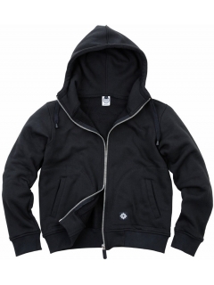 VESTE ZIPPEE A CAPUCHE COTON EPAIS FOSTEX NOIR