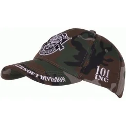 CASQUETTE BASEBALL 101 INC EXTENSIBLE AIRSOFT DIVISION WOODLAND