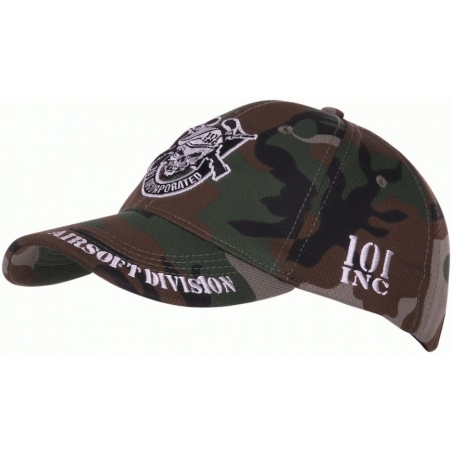 CASQUETTE BASEBALL 101 INC EXTENSIBLE AIRSOFT DIVISION WOODLAND