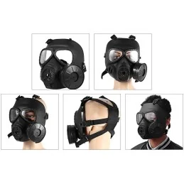 MASQUE À GAZ M04 FACTICE + VENTILATEUR NOIR