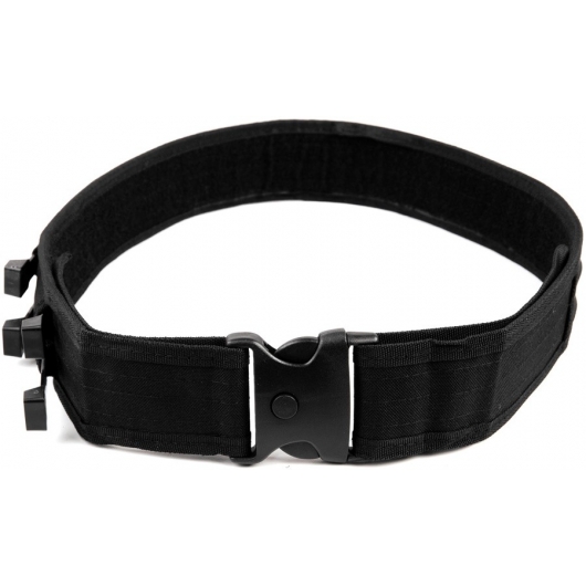 CEINTURE MILITAIRE NOIRE (Boucle argentée)