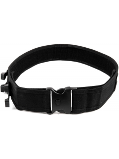 CEINTURE MILITAIRE NOIRE (Boucle argentée)