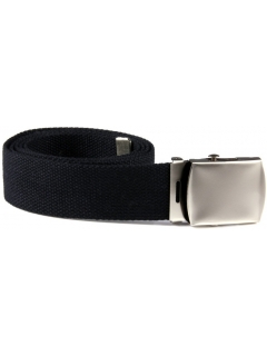 CEINTURE EN TOILE NOIR +BOUCLE ARGENT (4cm)