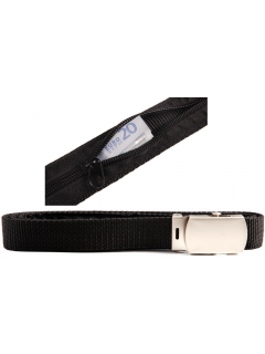 CEINTURE MILITAIRE NOIRE (Boucle argentée)