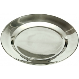 ASSIETTE EN ACIER INOXYDABLE ARGENT (25cm)