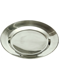 ASSIETTE EN ACIER INOXYDABLE ARGENT (25cm)