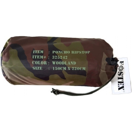 PONCHO LONG RIPSTOP FOSTEX WOODLAND