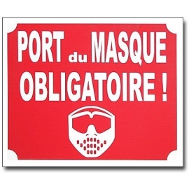 PANNEAU PORT DU MASQUE OBLIGATOIRE ROUGE