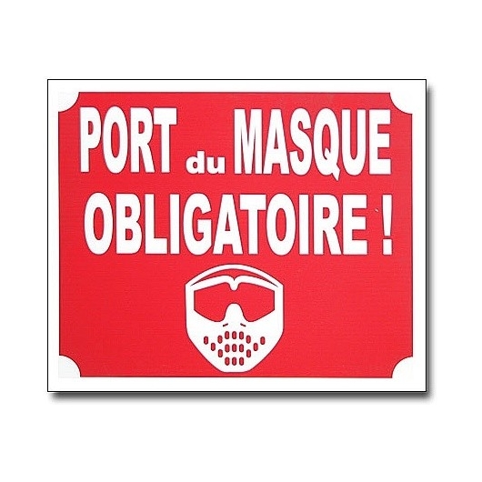 PANNEAU PORT DU MASQUE OBLIGATOIRE ROUGE