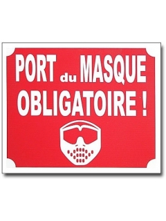 PANNEAU PORT DU MASQUE OBLIGATOIRE ROUGE