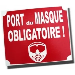 PANNEAU PORT DU MASQUE OBLIGATOIRE ROUGE