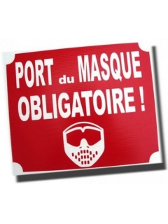 PANNEAU PORT DU MASQUE OBLIGATOIRE ROUGE