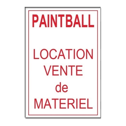 PANNEAU PAINTBALL LOCATION VENTE DE MATERIEL