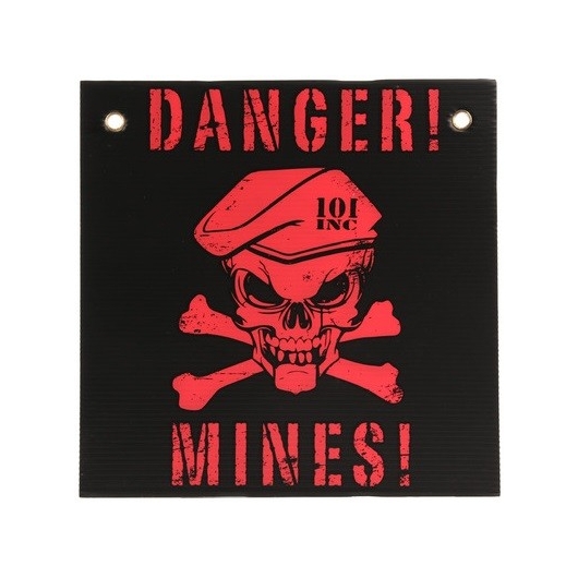 PANNEAU 101 INC DANGER MINES NOIR/ROUGE (30x30cm)