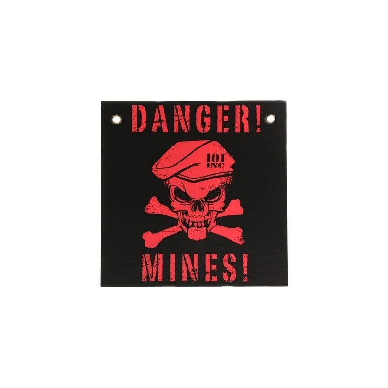 PANNEAU 101 INC DANGER MINES NOIR/ROUGE (30x30cm)