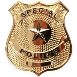 BADGE METAL FOSCO SPECIAL POLICE OR