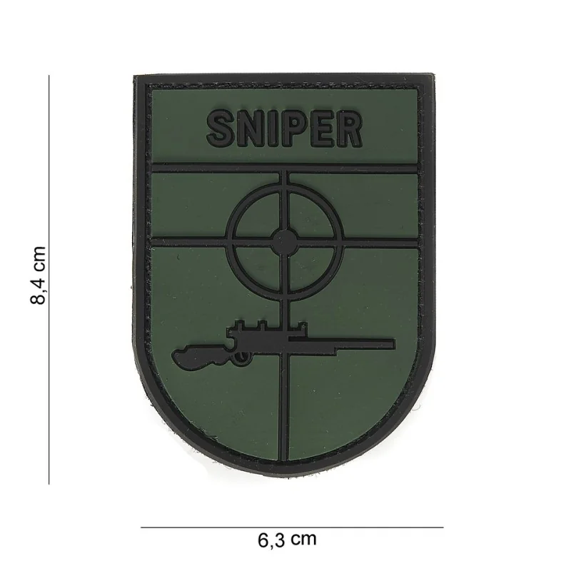 PATCH PVC 3D VELCRO 101 INC SNIPER VERT