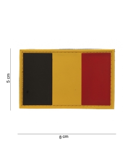 PATCH PVC 3D VELCRO 101 INC DRAPEAU BELGIQUE