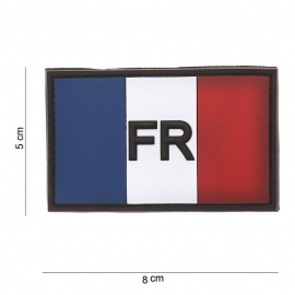 PATCH PVC 3D VELCRO 101 INC DRAPEAU FRANCE FR (5x8cm)