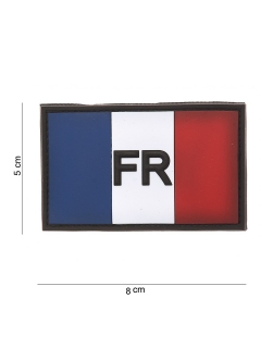 PATCH PVC 3D VELCRO 101 INC DRAPEAU FRANCE FR (5x8cm)