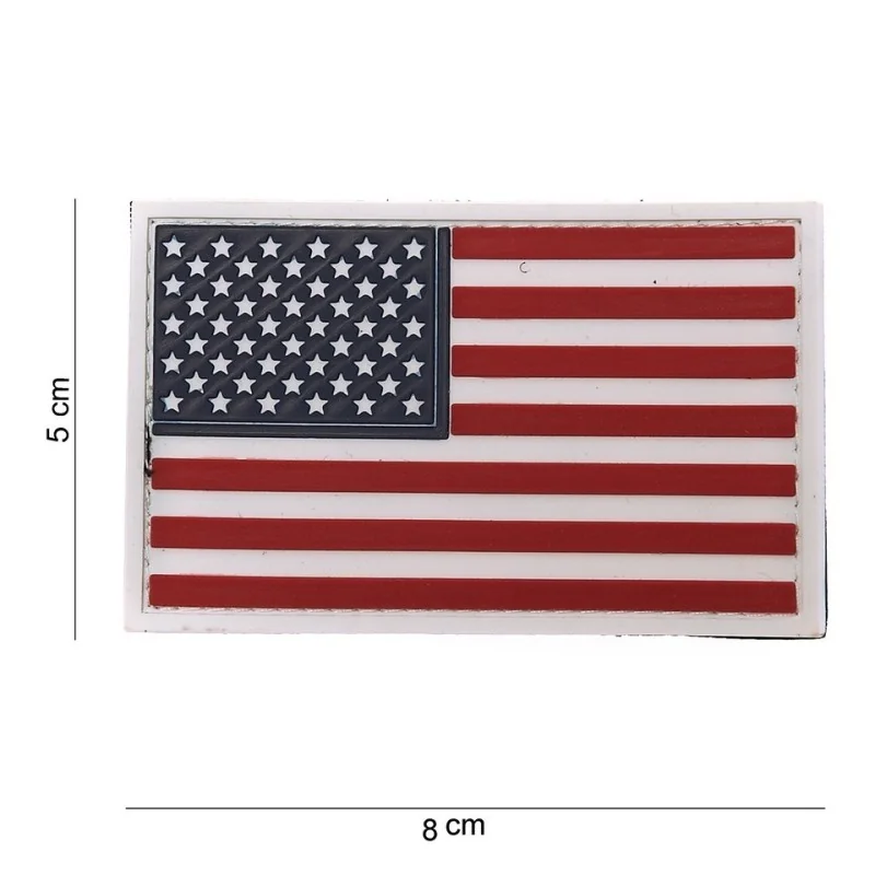 PATCH PVC 3D VELCRO 101 INC DRAPEAU USA