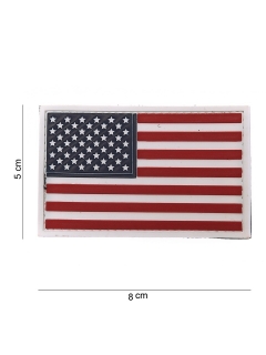 PATCH PVC 3D VELCRO 101 INC DRAPEAU USA