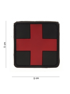 PATCH PVC 3D VELCRO 101 INC CROIX ROUGE