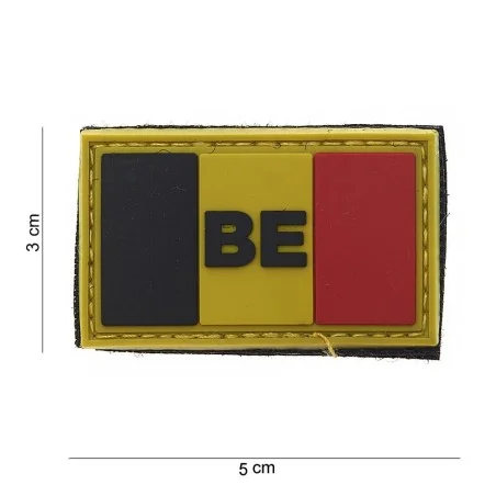 PATCH PVC 3D VELCRO 101 INC DRAPEAU BELGIQUE BE SMALL